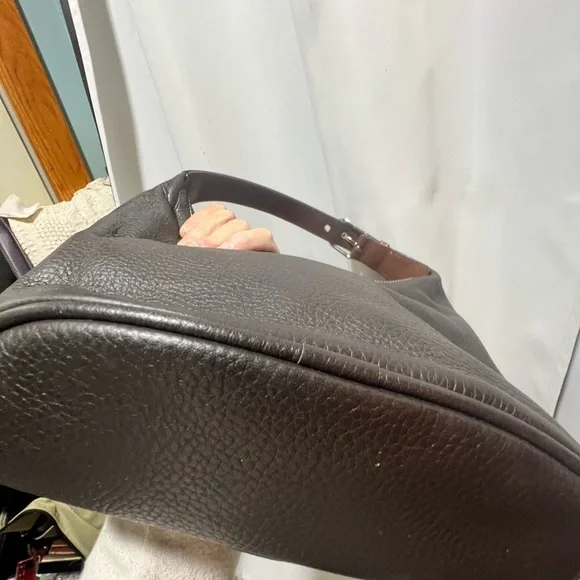 Vintage Dooney & Bourke Dark Brown Leather Hobo Bag - Picture 13 of 14